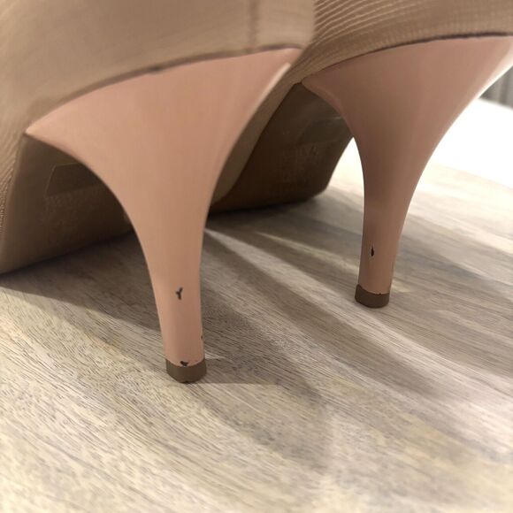 Vizzano Women's Terracota Classic Peep Toe Leather Pumps‎ Shoes Heels US Size 10 - Picture 8 of 11